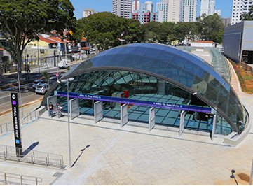 Obra metroferroviaria da linha 5 do Metrô feita pela TELAR