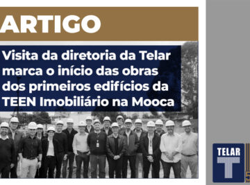 Diretoria da Telar Engenharia e membros da TEEN Imobiliário em visita ao canteiro de obras na Mooca, onde será construído um conjunto habitacional de 222 apartamentos de interesse social.
